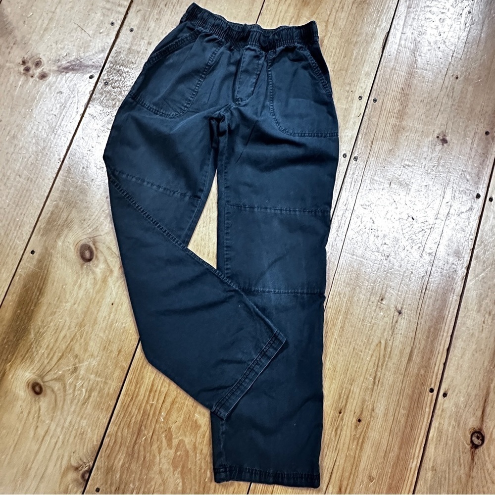 🌸 Circo Pull On Cotton Pants Reinforced Knee, Elastic Waist Black, XL / 16 - Picture 7 of 9